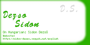 dezso sidon business card
